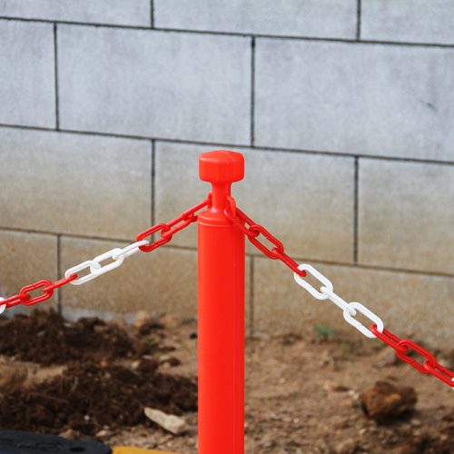 Plastic Stanchion with Heavy Rubber Base