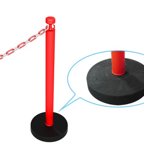 Plastic Stanchion with Heavy Rubber Base